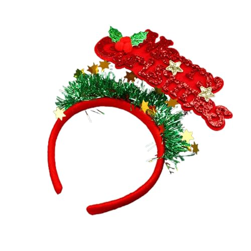 Große Haarspangen für Dickes Haar Fröhliche Weihnachts-Stirnbänder, süße Haarbänder mit Weihnachtsdesign, grüner Glitzer-Haarreif, Weihnachtsparty-Kostüm, Kopfbedeckung, Haarreifen, (Red, 22x20x1cm) Große Haarspangen für Dickes Haar Fröhliche Weihnachts-Stirnbänder, süße Haarbänder mit Weihnachtsdesign, grüner Glitzer-Haarreif, Weihnachtsparty-Kostüm, Kopfbedeckung, Haarreifen, (Red, 22x20x1cm) von Feizikaw