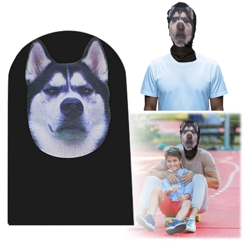 Gruselmasken für Erwachsene Lustiges, lustiges Ausdruckspaket, lustiges menschliches Gesichtsmuster, knifflige Kopfbedeckung, Radfahren, Sonnenschutz, lustiges Spielzeug, A2 (c-Black, 36X24CM) von Feizikaw