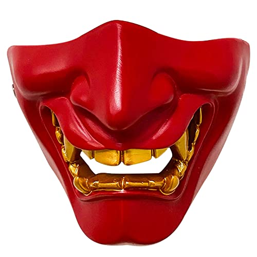 Halloween Maske Plastik Face Dark Männer Frauen Halbes Gesicht Harz Kopfbedeckung Halloween Neuheit Halloween Party Cosplay Kostüm Party Zubehör Requisitenversorgung Für Jungen Mädchen (A, One Size) von Feizikaw