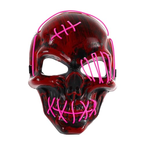 Halloween Masken LED Licht Up Scary Für Halloween Festival Cosplay Maskerade Karneval Party (24x18x9cm) von Feizikaw