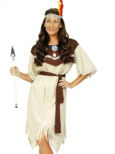 Familienkostüm, indigenes Savage-Kostüm, kreatives Halloween-Cosplay, passendes Outfit für Maskerade-Party (A-Brown Damen, Einheitsgröße) von Felcia
