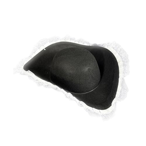 Felcia Trikot-Piratenhüte für Damen und Herren, Kolonialhut, Halloween, Karneval, Cosplay, Piratenkostüm-Zubehör (A-Weiß, Einheitsgröße) von Felcia