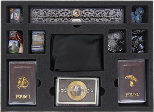 CAMEDV040BO Schaumstoffeinlage kompatibel mit Wikinger 878 A.D. mit 11 Fächern kompatibel mit Spielmaterial von Feldherr