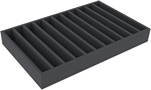EUMFMM065BO 560 x 360 x 65 mm Schaumstoffeinlage mit 11 Fächern für Euroboxen 60/40 von Feldherr