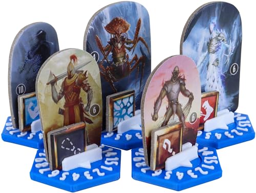 Feldherr 10er Set Dial Bases für Gloomhaven + Frosthaven + Gloomhaven: Die Pranken des Löwen Multicolor, Farbe:Blue White von Feldherr