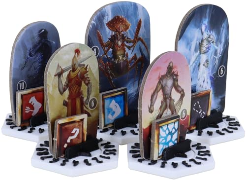 Feldherr 10er Set Dial Bases für Gloomhaven + Frosthaven + Gloomhaven: Die Pranken des Löwen Multicolor, Farbe:White Black von Feldherr