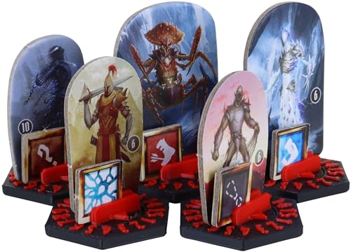 Feldherr 10er Set Dial Bases für Gloomhaven + Frosthaven + Gloomhaven: Die Pranken des Löwen Multicolor, Farbe:Black Red von Feldherr