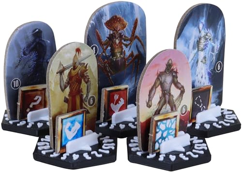 Feldherr 10er Set Dial Bases für Gloomhaven + Frosthaven + Gloomhaven: Die Pranken des Löwen Multicolor, Farbe:Black White von Feldherr