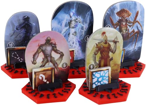 Feldherr 10er Set Dial Bases für Gloomhaven + Frosthaven + Gloomhaven: Die Pranken des Löwen Multicolor, Farbe:Red Black von Feldherr