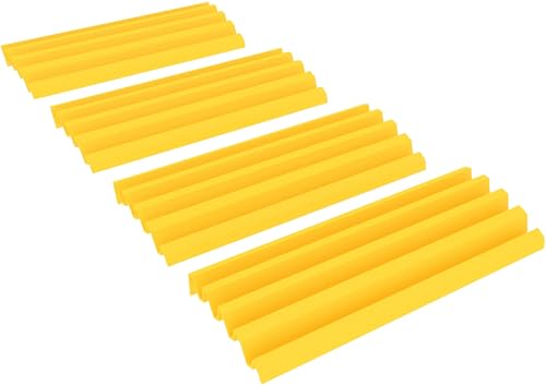 Feldherr 4er Set Ablagebretter aus Kunststoff kompatibel mit Rumikub - 4 Slots, Farbe:Gelb von Feldherr