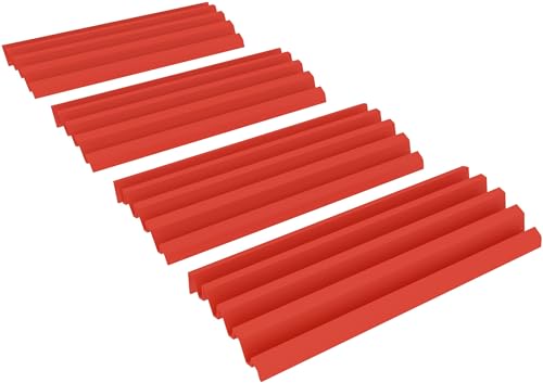Feldherr 4er Set Ablagebretter für Rummikub - Robuste 3D-gedruckte Spielsteinhalter mit 4 Slots - Barrierefreie, seniorenfreundliche Spielhilfe für Rummikub und Rummy, Farbe:Kirschrot von Feldherr