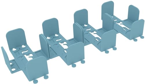 Feldherr 4er Set Kartendeckhalter kompatibel mit Dominion - Ideal für Geldkarten + Fluchkarten mit Sleeves - Stecksystem für Stabilität - Übersichtliche Anordnung, Farbe:Blueberry 100% Recycling von Feldherr