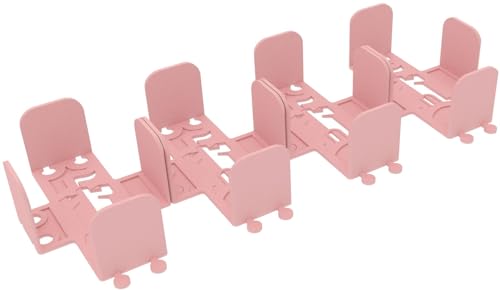 Feldherr 4er Set Kartendeckhalter kompatibel mit Dominion - Ideal für Geldkarten + Fluchkarten mit Sleeves - Stecksystem für Stabilität - Übersichtliche Anordnung, Farbe:Rosé 100% Recycling von Feldherr