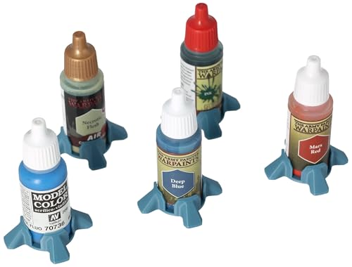Feldherr 5er Set Farbfläschchen-Ständer - kompatibel mit Vallejo, Army Painter u. a. - Halter für Tropfenzähler-Fläschchen - sicherer Stand, kein Umkippen, Farbe:Blueberry 100% Recycling Feldherr 5er Set Farbfläschchen-Ständer - kompatibel mit Vallejo, Army Painter u. a. - Halter für Tropfenzähler-Fläschchen - sicherer Stand, kein Umkippen, Farbe:Blueberry 100% Recycling von Feldherr