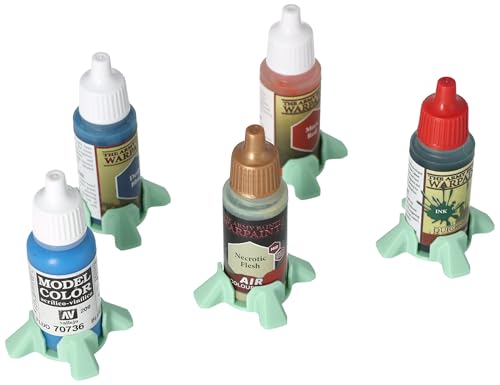 Feldherr 5er Set Farbfläschchen-Ständer - kompatibel mit Vallejo, Army Painter u. a. - Halter für Tropfenzähler-Fläschchen - sicherer Stand, kein Umkippen, Farbe:Mint 100% Recycling Feldherr 5er Set Farbfläschchen-Ständer - kompatibel mit Vallejo, Army Painter u. a. - Halter für Tropfenzähler-Fläschchen - sicherer Stand, kein Umkippen, Farbe:Mint 100% Recycling von Feldherr