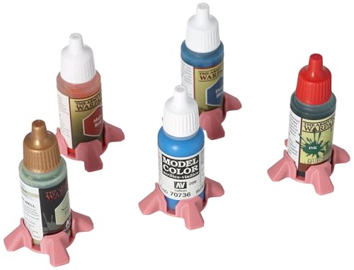 Feldherr 5er Set Farbfläschchen-Ständer - kompatibel mit Vallejo, Army Painter u. a. - Halter für Tropfenzähler-Fläschchen - sicherer Stand, kein Umkippen, Farbe:Rosé 100% Recycling Feldherr 5er Set Farbfläschchen-Ständer - kompatibel mit Vallejo, Army Painter u. a. - Halter für Tropfenzähler-Fläschchen - sicherer Stand, kein Umkippen, Farbe:Rosé 100% Recycling von Feldherr