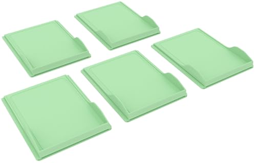 Feldherr 5er Set Kartenhalter kompatibel mit Mischwald Baumkarten - Zubehör Upgrade - Stabiler Kartenhalter mit 4 Schlitzen für zweigeteilte Karten - Einfaches Handling, Farbe:Mint 100% Recycling von Feldherr