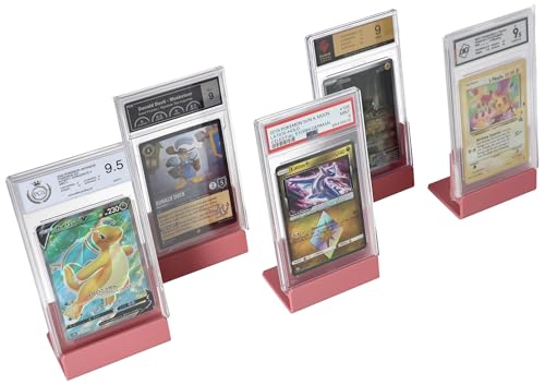 Feldherr 5er Set Kartenständer für Graded Cards - Halter für Sammelkarten in Slabs/Toploader - Für Sportkarten, TCGs und mehr - Stabiler Stand, kompakt und langlebig, Farbe:Rosé 100% Recycling Feldherr 5er Set Kartenständer für Graded Cards - Halter für Sammelkarten in Slabs/Toploader - Für Sportkarten, TCGs und mehr - Stabiler Stand, kompakt und langlebig, Farbe:Rosé 100% Recycling von Feldherr