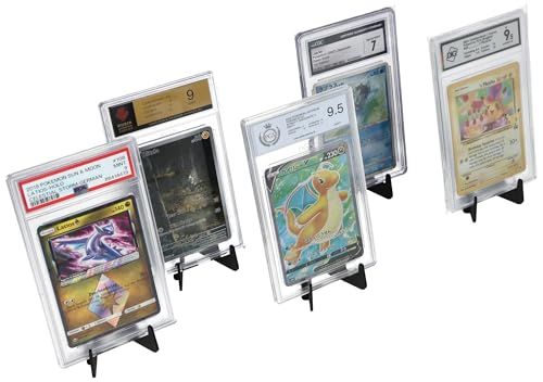 Feldherr 5er Set Kartenständer für Graded Cards - Klappbarer Halter für Sammelkarten in Slabs/Toploader - Für Sportkarten, TCGs und mehr - Sicherer Stand, kompakt und stabil, Farbe:Schwarz Feldherr 5er Set Kartenständer für Graded Cards - Klappbarer Halter für Sammelkarten in Slabs/Toploader - Für Sportkarten, TCGs und mehr - Sicherer Stand, kompakt und stabil, Farbe:Schwarz von Feldherr