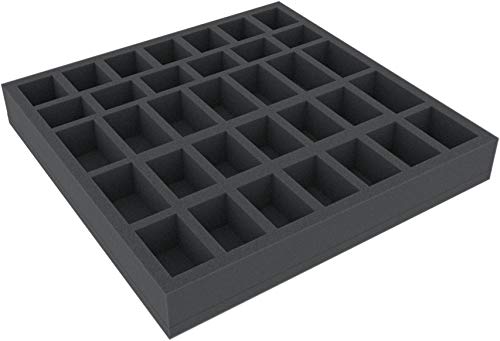 Feldherr AFMEDY040BO 285 mm x 285 mm x 40 mm Schaumstoffeinlage mit 34 Fächern kompatibel mit Brettspiele von Feldherr