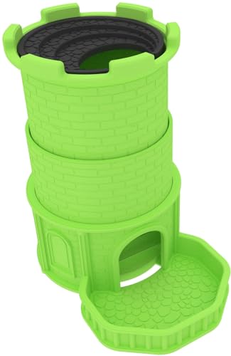 Feldherr Dice Tower: Castle of Mystery - Ausfahrbarer Würfelturm kompatibel mit HeroQuest - Platzsparend & flexibel - Für Würfel bis 16 mm - Klappbar für einfachen Transport, Farbe:Grün von Feldherr