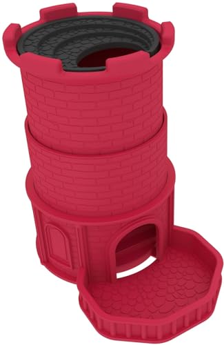 Feldherr Dice Tower: Castle of Mystery - Ausfahrbarer Würfelturm kompatibel mit HeroQuest - Platzsparend & flexibel - Für Würfel bis 16 mm - Klappbar für einfachen Transport, Farbe:Magenta von Feldherr