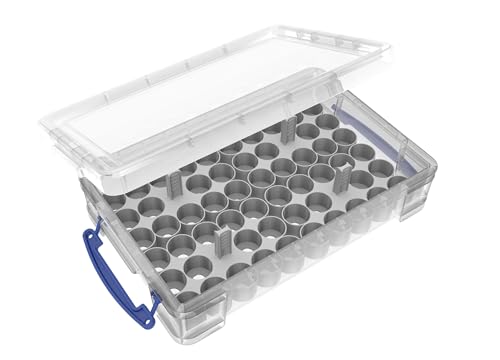 Feldherr Farbhalter Set kompatibel mit 4l Really Useful Boxes - 56 Citadel Farbtöpfchen (18 ml / 24 ml), Farbe:Grau, Really Useful Boxes:mit 4 l Box von Feldherr