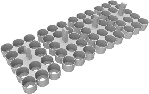 Feldherr Farbhalter Set kompatibel mit 4l Really Useful Boxes - 56 Citadel Farbtöpfchen (18 ml / 24 ml), Farbe:Grau, Really Useful Boxes:ohne Box von Feldherr