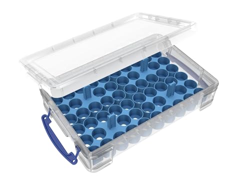 Feldherr Farbhalter Set kompatibel mit 4l Really Useful Boxes - 56 Citadel Farbtöpfchen (18 ml / 24 ml), Farbe:Himmelblau, Really Useful Boxes:mit 4 l Box von Feldherr