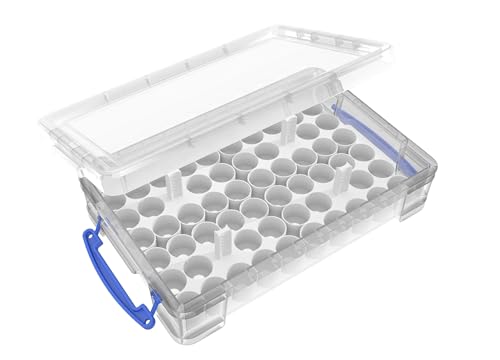 Feldherr Farbhalter Set kompatibel mit 4l Really Useful Boxes - 56 Citadel Farbtöpfchen (18 ml / 24 ml), Farbe:Weiß, Really Useful Boxes:mit 4 l Box von Feldherr