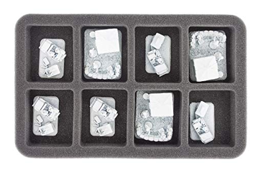 Feldherr HS035BF02BO Schaumstoffeinlage kompatibel mit 8 Fächern für Flames of War - Large Bases von Feldherr