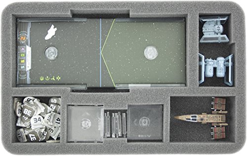 Feldherr HSBD035BO Schaumstoffeinlage kompatibel mit Star Wars X-Wing 1. Edition: Rebellen Transporter und Imperialer Angriffsträger - Zubehör von Feldherr