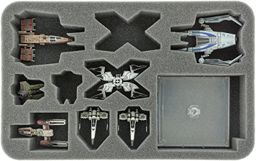 Feldherr HSBV040BO Schaumstoffeinlage kompatibel mit Star Wars X-Wing StarViper, M3-A Interceptor, IG-2000, Z-95 und Y-Wing oder Kihraxz Jäger von Feldherr