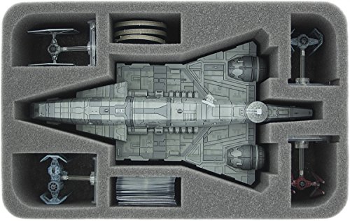 Feldherr HSDW085BO Schaumstoffeinlage kompatibel mit Star Wars X-Wing Imperialer Angriffsträger, 4 Schiffe und Zubehör von Feldherr