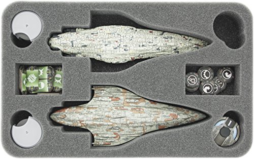 Feldherr HSFU040BO Schaumstoffeinlage kompatibel mit Star Wars Armada Wave 4 MC80-Sternenkreuzer der Liberty-Klasse und Wave 2 Heimat Eins (Home One) von Feldherr