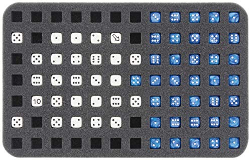 Feldherr HSMC020BO 20 mm Half-Size Schaumstoff mit 84 quadratischen Ausstanzungen kompatibel mit Würfel von Feldherr