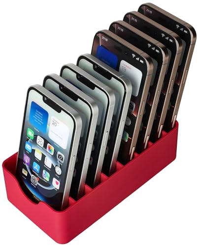 Feldherr Handy-Parkplatz Aufbewahrungsbox für 8 Smartphones - Handy-Garage und Halterung für Klassenzimmer, Büros und Seminare - Für alle gängigen Smartphones - Sofort einsatzbereit, Farbe:Magenta Feldherr Handy-Parkplatz Aufbewahrungsbox für 8 Smartphones - Handy-Garage und Halterung für Klassenzimmer, Büros und Seminare - Für alle gängigen Smartphones - Sofort einsatzbereit, Farbe:Magenta von Feldherr