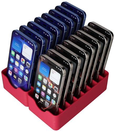 Feldherr Smartphone-Parkplatz Aufbewahrungsbox für bis zu 16 Handys - Handy-Garage und Halter für Klassenzimmer, Büros und Seminare - für alle gängigen Smartphones Sofort einsatzbereit, Farbe:Magenta Feldherr Smartphone-Parkplatz Aufbewahrungsbox für bis zu 16 Handys - Handy-Garage und Halter für Klassenzimmer, Büros und Seminare - für alle gängigen Smartphones Sofort einsatzbereit, Farbe:Magenta von Feldherr