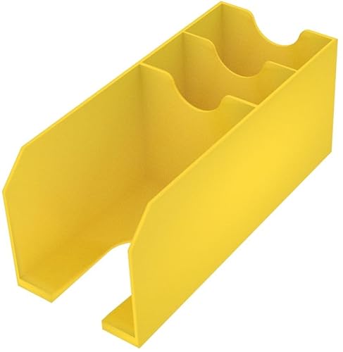 Feldherr Kartendeckhalter inkl. 2 Friedhöfen kompatibel mit Magic: The Gathering - Commander Deck - Ideal zum Sortieren und Aufbewahren deines Decks + Karten, Farbe:Gelb von Feldherr