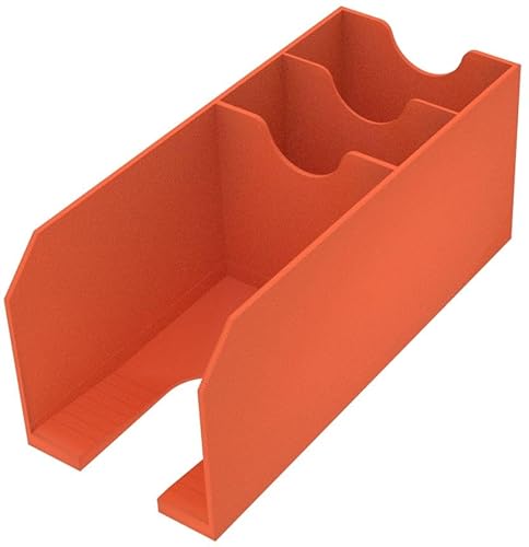 Feldherr Kartendeckhalter inkl. 2 Friedhöfen kompatibel mit Magic: The Gathering - Commander Deck - Ideal zum Sortieren und Aufbewahren deines Decks + Karten, Farbe:Orange von Feldherr