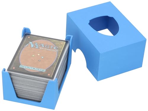 Feldherr Kartendeckhalter mit Deckel für Spielkarten in Standard Card Game Size - Platz für bis zu 150 Karten, Farbe:Himmelblau von Feldherr