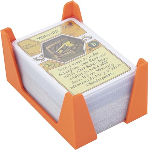 Feldherr Kartenhalter für Spielkarten in Standard European Board Game Size, Farbe:Orange, Typ:150 Cards von Feldherr