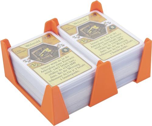 Feldherr Kartenhalter für Spielkarten in Standard European Board Game Size, Farbe:Orange, Typ:300 Cards von Feldherr