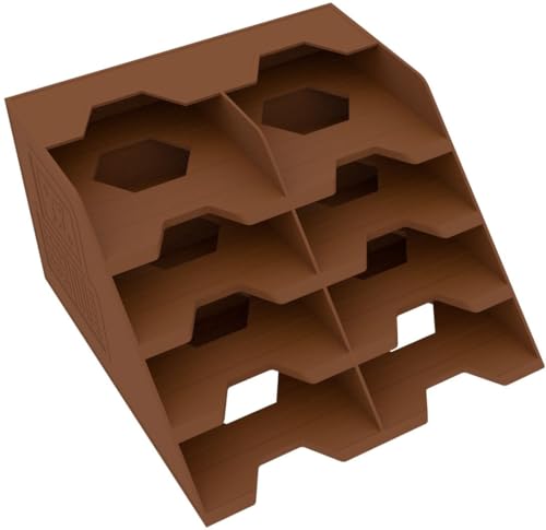 Feldherr Kartenhalter kompatibel mit Nemesis - Platzsparender Deck-Organizer mit 8 Fächern für je 60 Karten (30 mit Sleeves) - angeschrägter Boden, rutschsicher, stabil, Farbe:Braun von Feldherr