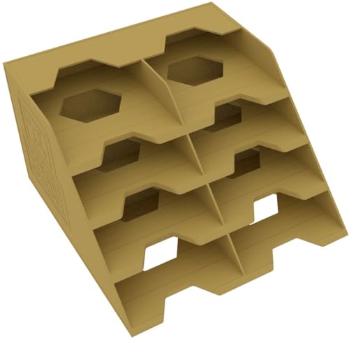 Feldherr Kartenhalter kompatibel mit Nemesis - Platzsparender Deck-Organizer mit 8 Fächern für je 60 Karten (30 mit Sleeves) - angeschrägter Boden, rutschsicher, stabil, Farbe:Gold von Feldherr