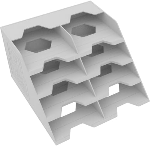 Feldherr Kartenhalter kompatibel mit Nemesis - Platzsparender Deck-Organizer mit 8 Fächern für je 60 Karten (30 mit Sleeves) - angeschrägter Boden, rutschsicher, stabil, Farbe:Grau von Feldherr