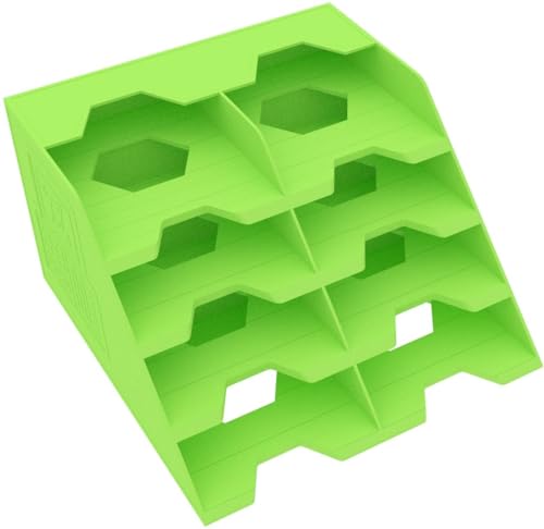 Feldherr Kartenhalter kompatibel mit Nemesis - Platzsparender Deck-Organizer mit 8 Fächern für je 60 Karten (30 mit Sleeves) - angeschrägter Boden, rutschsicher, stabil, Farbe:Grün von Feldherr