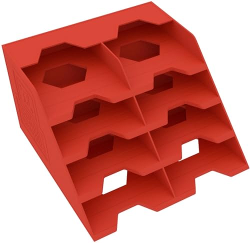 Feldherr Kartenhalter kompatibel mit Nemesis - Platzsparender Deck-Organizer mit 8 Fächern für je 60 Karten (30 mit Sleeves) - angeschrägter Boden, rutschsicher, stabil, Farbe:Kirschrot von Feldherr