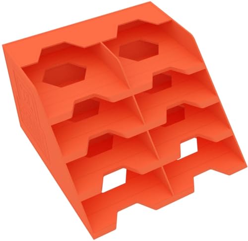 Feldherr Kartenhalter kompatibel mit Nemesis - Platzsparender Deck-Organizer mit 8 Fächern für je 60 Karten (30 mit Sleeves) - angeschrägter Boden, rutschsicher, stabil, Farbe:Orange von Feldherr