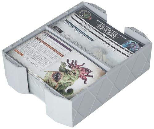 Feldherr Kartenhalter kompatibel mit Warhammer Age of Sigmar - 300 Schriftrollenkarten/Warscroll Cards - 70 x 121 mm - Ideal zum Sortieren und Aufbewahren deiner Karten, Farbe:Grau von Feldherr